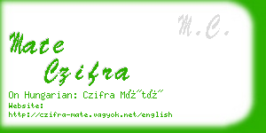 mate czifra business card